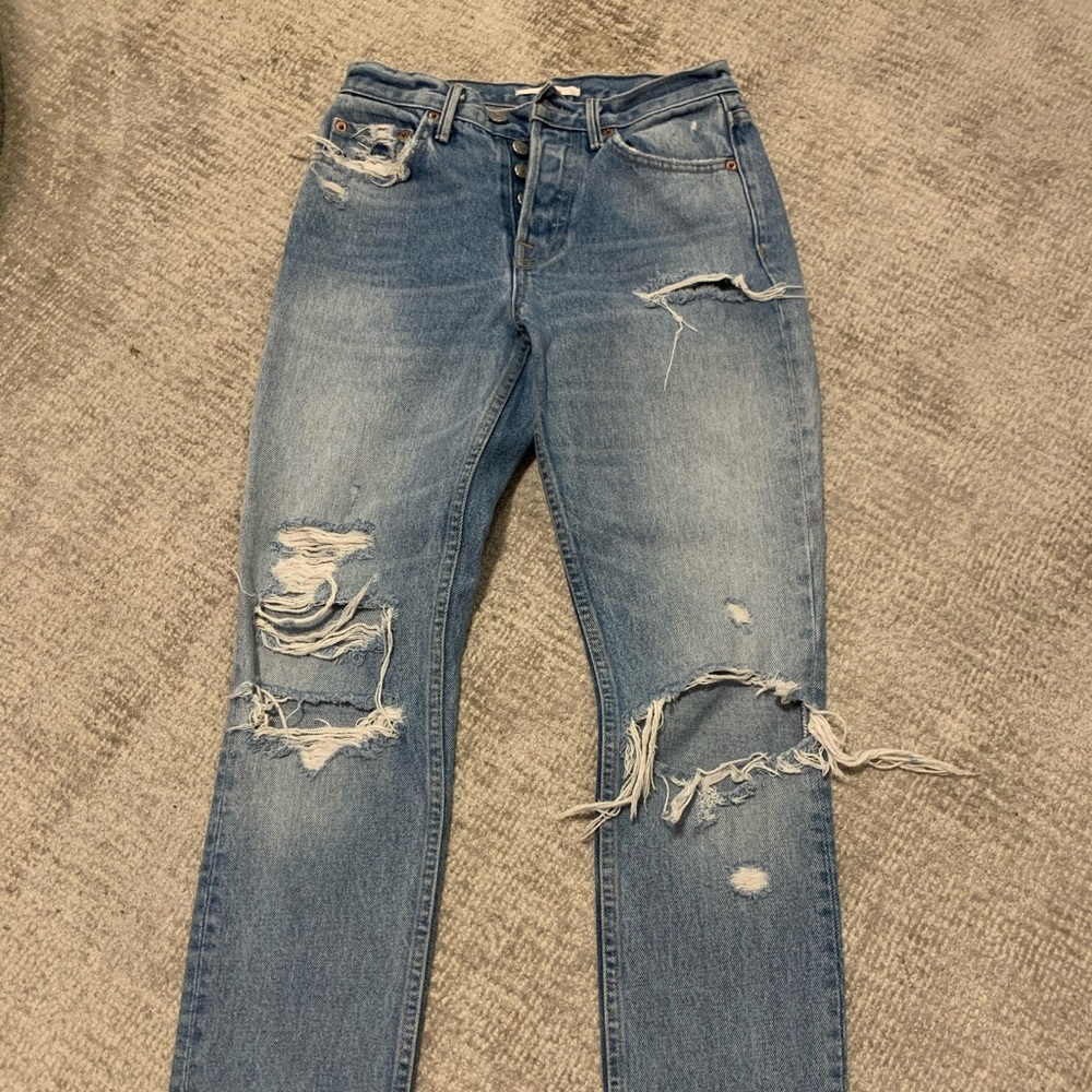 grlfriend jeans size 25 light wash